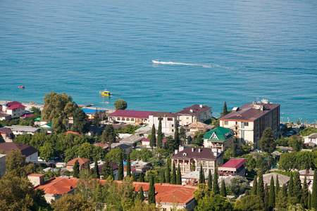 view of the city of Gagra summer dayの写真素材