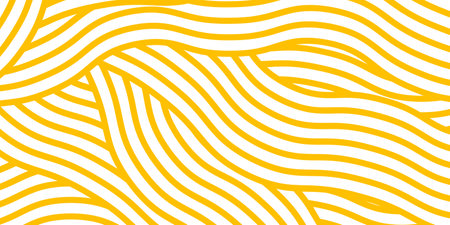 Geometric noodle pattern. Background with spaghetti elements for banner or menu.のイラスト素材