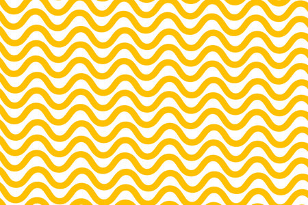 Linear wave noodle pattern. Simple background of yellow Italian pasta. Geometric background for twisted spaghetti designのイラスト素材