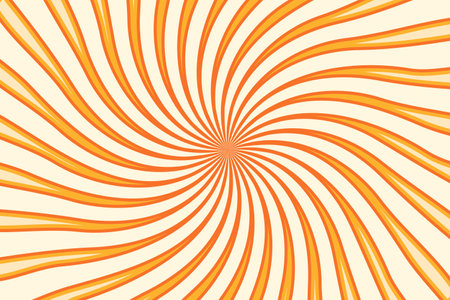 Caramel swirl background. Candy rays. Retro psychedelic ornamentのイラスト素材