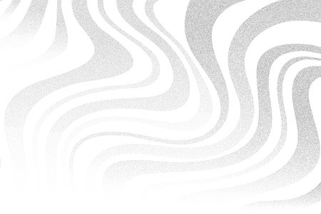 Flowing sand wave with dotted gradient texture. Abstract grainy pattern featuring stippled curves...