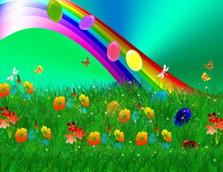 easter eggsの写真素材