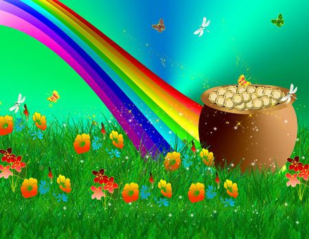 a pot of goldの写真素材