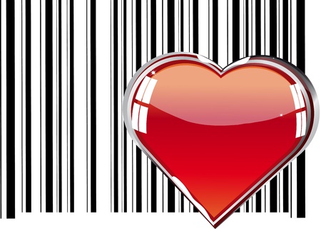 heart illustrationの写真素材