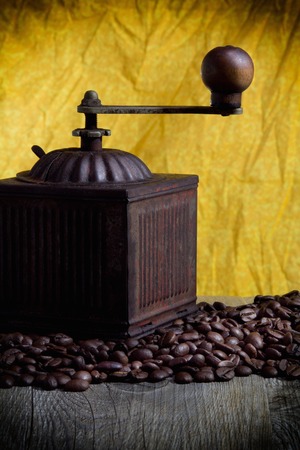 a detail of a coffee grinderの写真素材