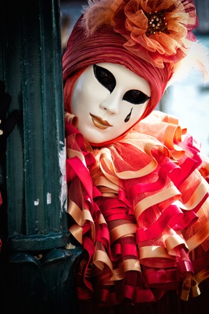 A view of a Venice carnival maskの写真素材