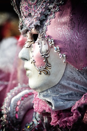 A view of a Venice carnival maskの写真素材
