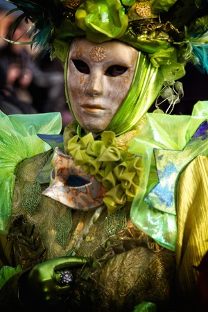 A view of a Venice carnival maskの写真素材