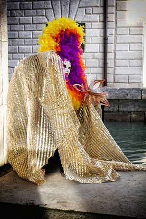 A view of a Venice carnival maskの写真素材