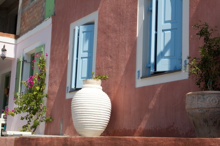  A view of Assos beach,Kefalonia,Greeceの写真素材