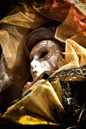 A view of a Venice carnival maskの写真素材