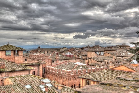 a view of Siena,Italyの写真素材