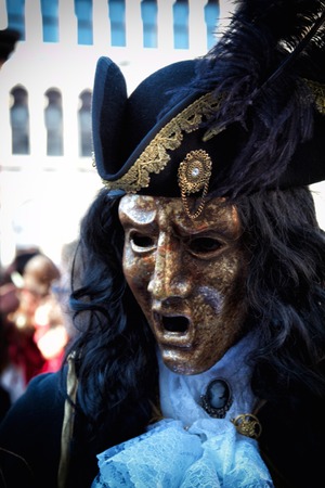 A view of a Venice carnival maskの写真素材