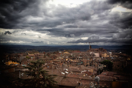 a view of Siena,Italyの写真素材