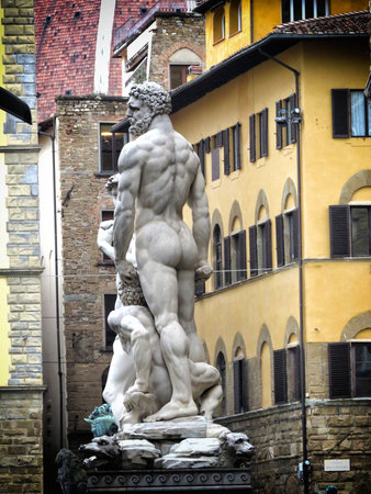 a view of the Signoria palace,Florence,Italyのeditorial素材