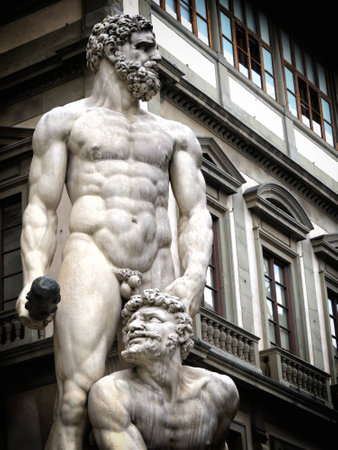 a view of a statue,Florence,Italyの写真素材