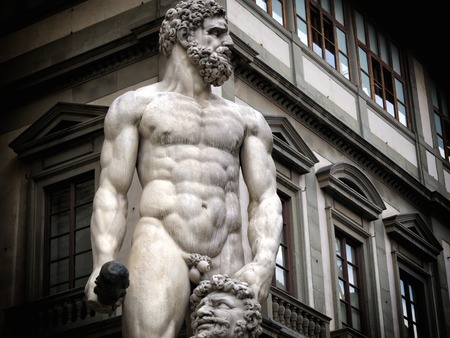 A view of a  statue,Florence,Italyのeditorial素材