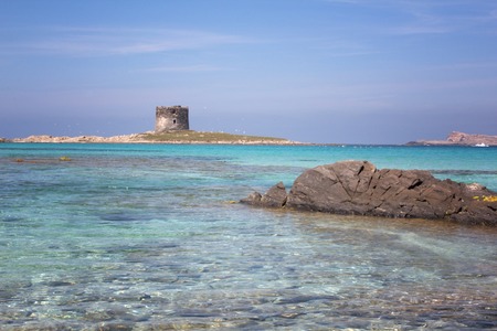 a view of "La Pelosa" Stintino,Sardinia,Italyの写真素材