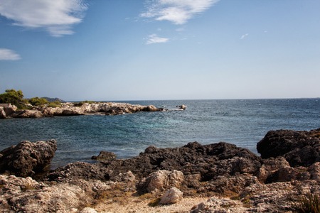A view of a beach,Kefalonia,Greeceの写真素材