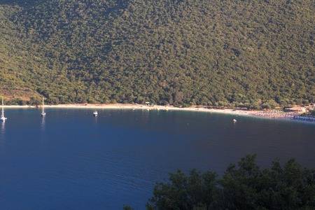 A view of a beach,Kefalonia,Greeceの写真素材