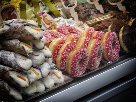 a view of some donnutの写真素材