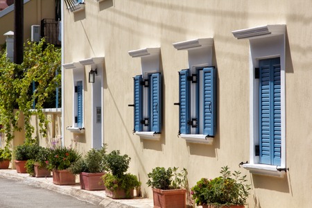 a view of a flower houseの写真素材