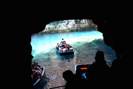 Melissani cave,Kefalonia,Greeceのeditorial素材