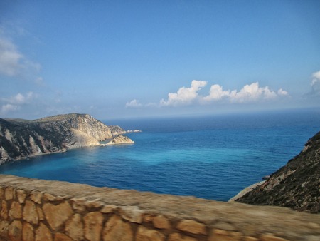 A view of a beachKefaloniaGreeceの写真素材