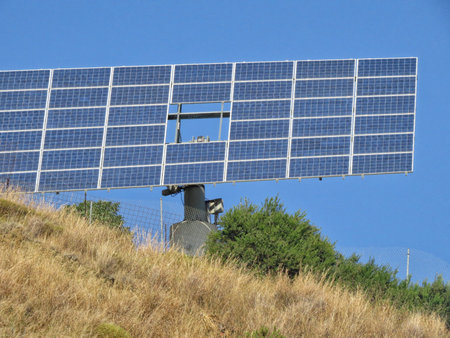 a detail of a solar panel