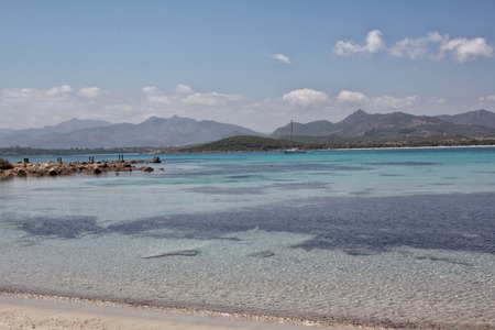 in view of a Sardinia beachItalyの写真素材