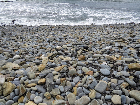 stones on the beachの写真素材