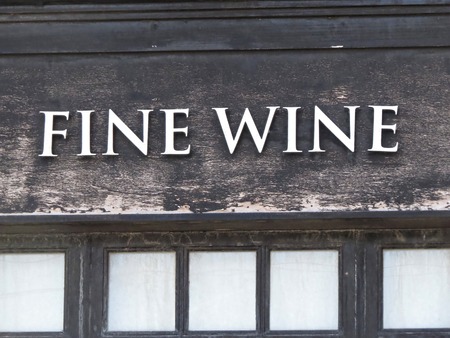 an antique wine signboardの写真素材