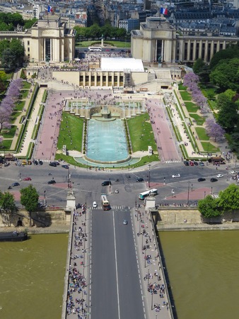 Trocadero square, Paris, Franceのeditorial素材