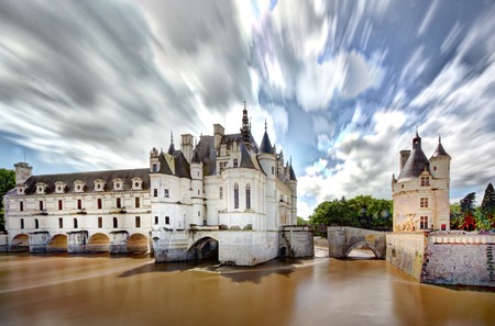 a view of Chenonceau castle,Franceのeditorial素材