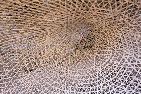 a view of colored fishing net