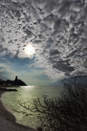 a view of an old castleの写真素材