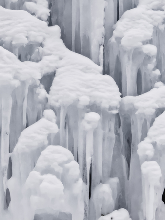 snow and mountainの写真素材