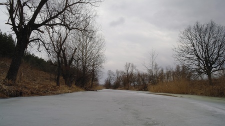 Spring on the riverの写真素材