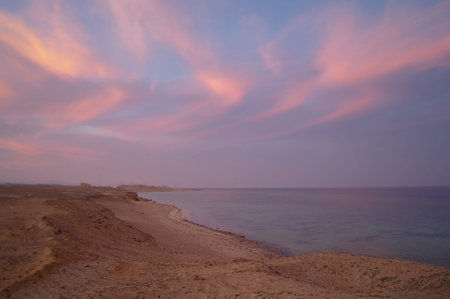 A beach Coast of Red sea,Egyptの写真素材