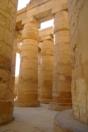Great Hypostyle Hall at the Temples of Karnak (ancient Thebes). Luxor, Egyptの写真素材