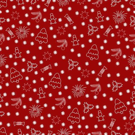 New year seamless pattern. Vector. Design for fabric, textile, fashion design, wrapping.のイラスト素材
