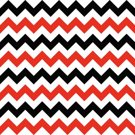 Abstract black, white and red geometric zigzag texture. Vector illustration.のイラスト素材