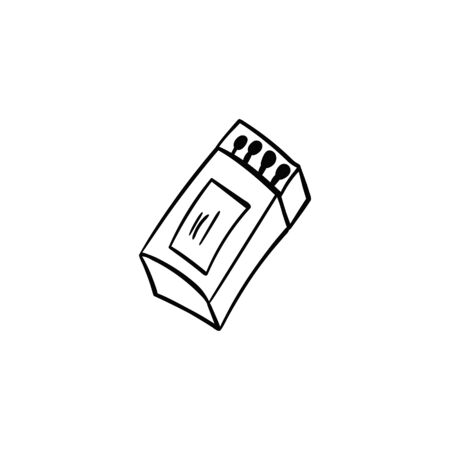 Matches doodle icon. Drawing by hand. Vector illustration.のイラスト素材