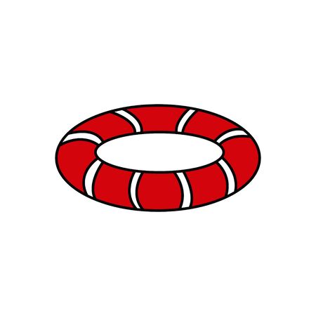 Lifebuoy doodle icon. Drawing by hand. Vector illustration.のイラスト素材