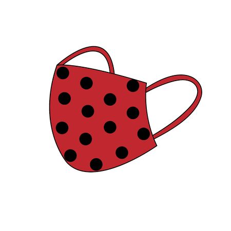 Medical mask. Icon. Drawing by hand. Vector illustration.のイラスト素材