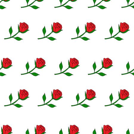 Seamless pattern with roses. Drawing by hand. Vector illustration.のイラスト素材