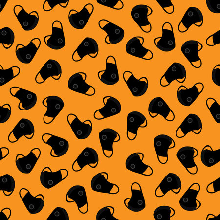 Seamless pattern with medical mask. Vector illustration.のイラスト素材