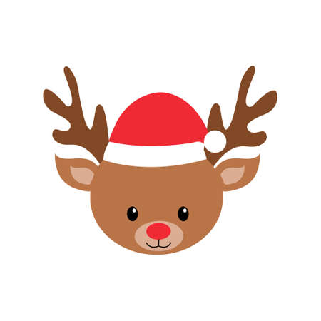 Cartoon cute deer. Vector illustration for children.のイラスト素材