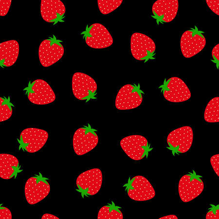Seamless pattern with strawberries. Vector illustration.のイラスト素材