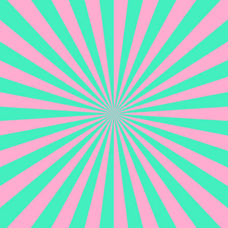 Blue pink color burst background. Rays background in retro style. Vector.のイラスト素材